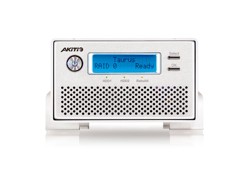 Taurus SuperS3 LCM DualBay RAID Enclosure with LCD Display AKiTiO